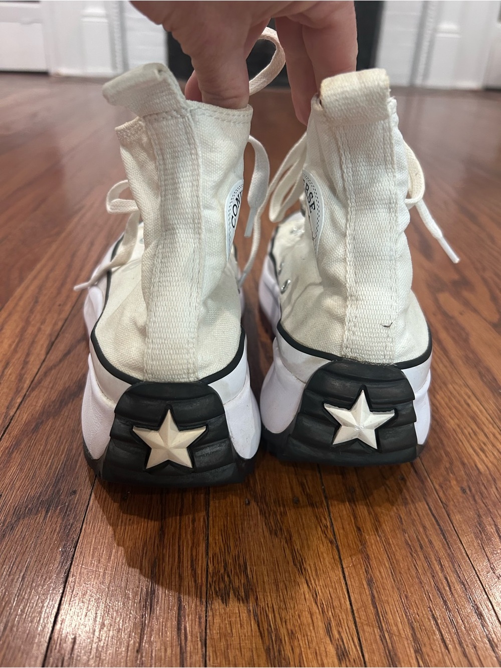 Converse Off-White Platform High Top Sneakers - Picture 4 of 8